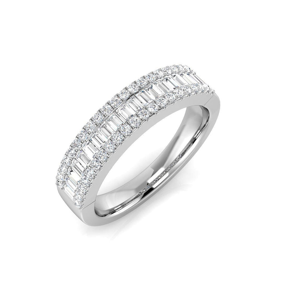 Diamond Fancy Eternity Ring 4.3mm 0.50ct F-VS Quality 18k White Gold - My Jewel World