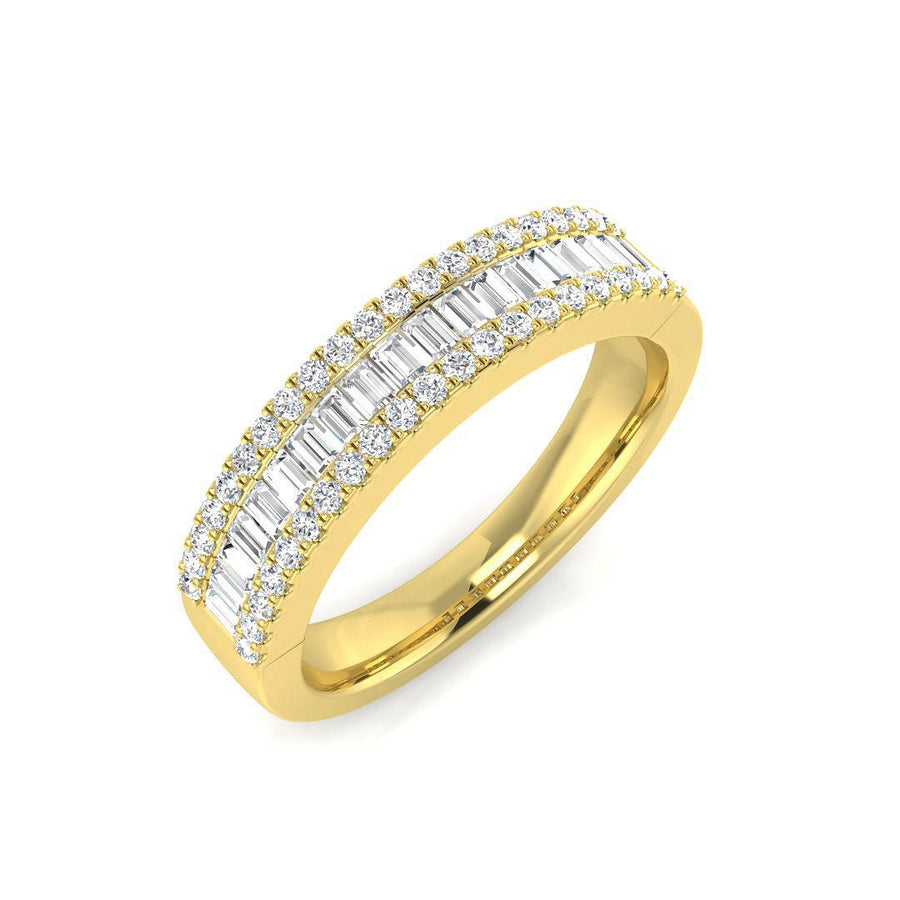 Diamond Fancy Eternity Ring 4.3mm 0.50ct F-VS Quality 18k Yellow Gold - My Jewel World