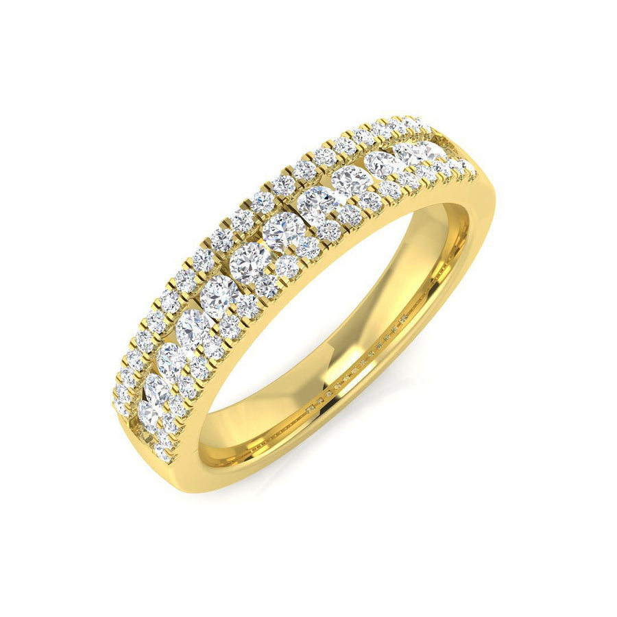 Diamond Fancy Eternity Ring 4.3mm 0.55ct F-VS Quality 18k Yellow Gold - My Jewel World