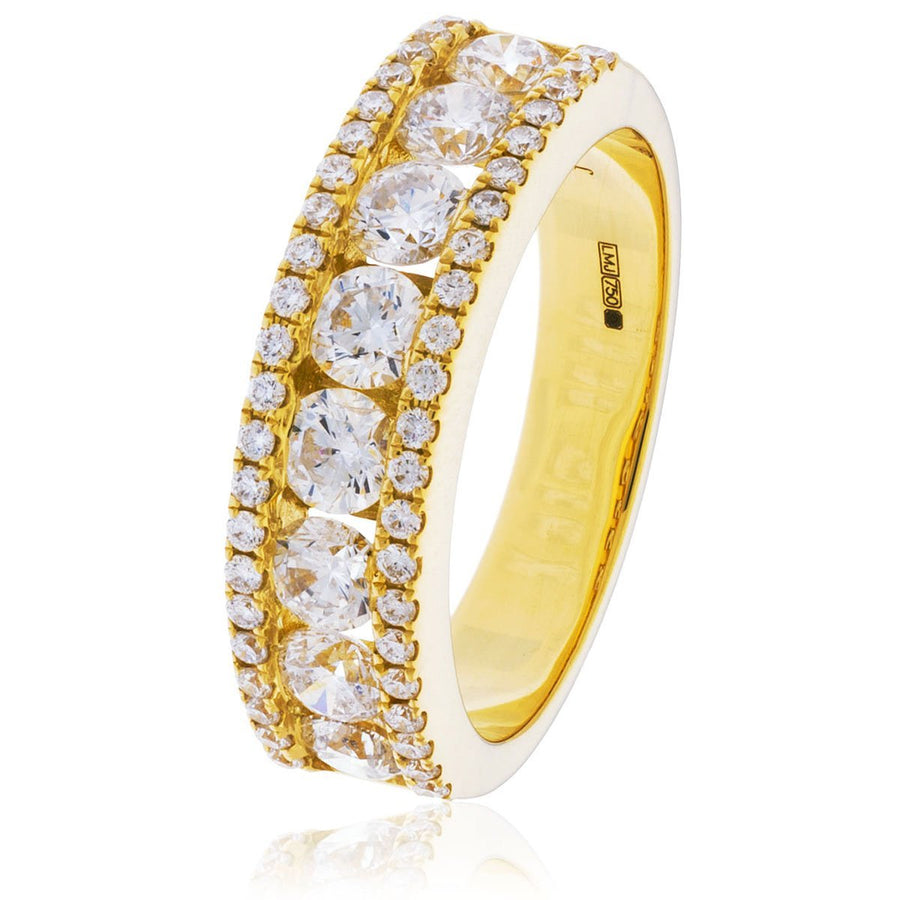 Diamond Fancy Eternity Ring 5.0mm 1.00ct F-VS Quality 18k Yellow Gold - My Jewel World