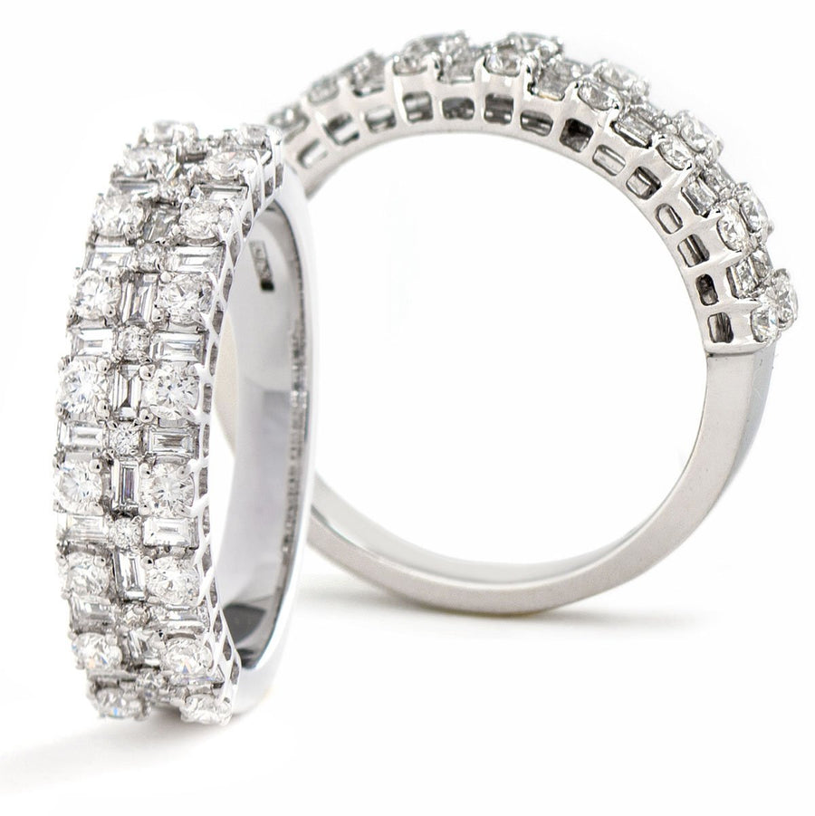 Diamond Fancy Eternity Ring 5.5mm 1.05ct F-VS Quality 18k White Gold - My Jewel World