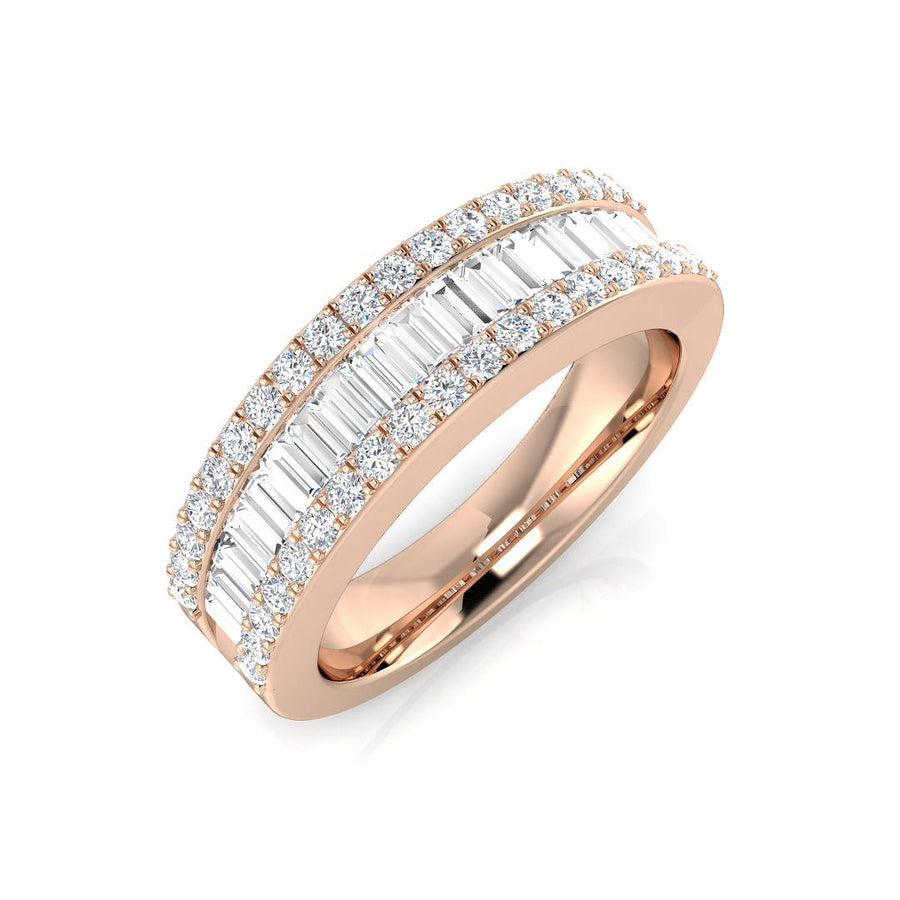 Diamond Fancy Eternity Ring 6.0mm 0.90ct F-VS Quality 18k Rose Gold - My Jewel World