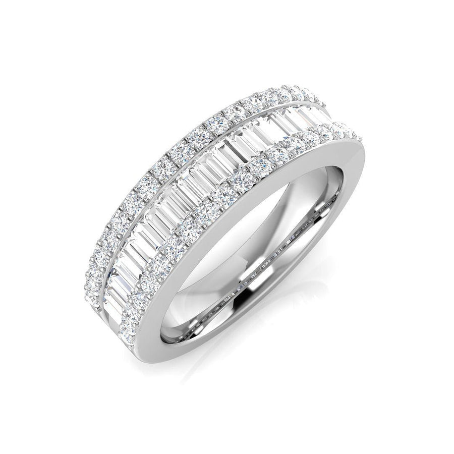 Diamond Fancy Eternity Ring 6.0mm 0.90ct F-VS Quality 18k White Gold - My Jewel World