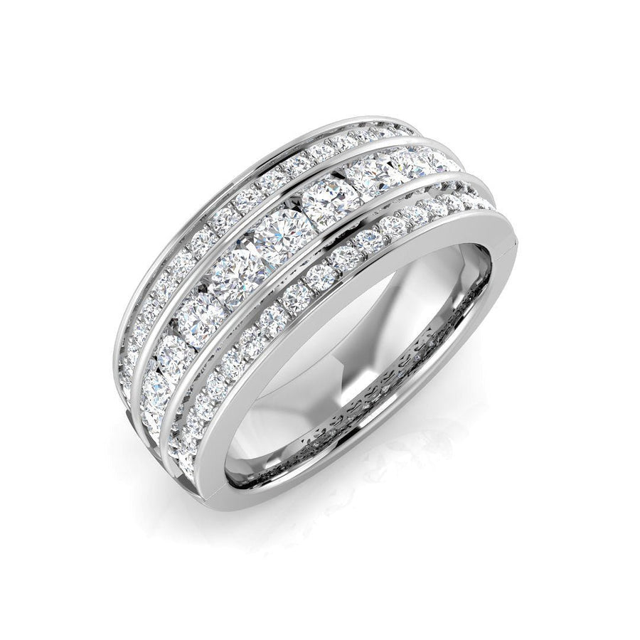 Diamond Fancy Eternity Ring 7.0mm 0.75ct F-VS Quality 18k White Gold - My Jewel World