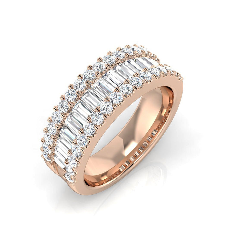 Diamond Fancy Eternity Ring 7.0mm 1.50ct F-VS Quality 18k Rose Gold - My Jewel World