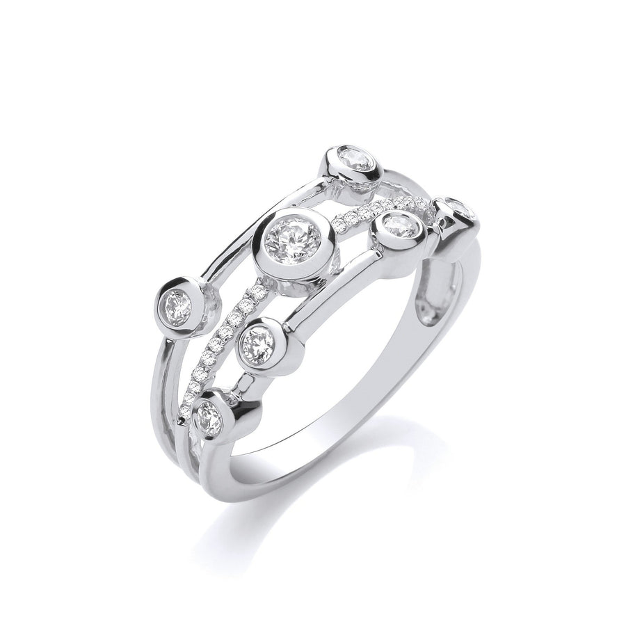 Diamond Fancy Ring 0.33ct H-SI Quality in 9K White Gold - My Jewel World