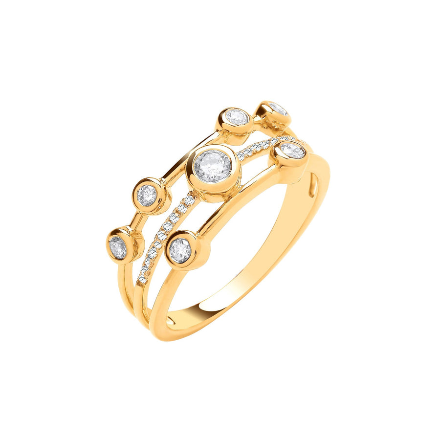 Diamond Fancy Ring 0.33ct H-SI Quality in 9K Yellow Gold - My Jewel World