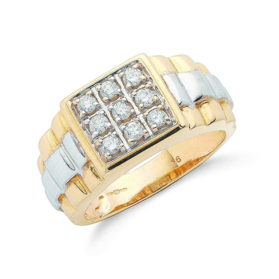 Diamond Fancy Ring 0.50ct H-SI Quality in 9K Yellow Gold - My Jewel World