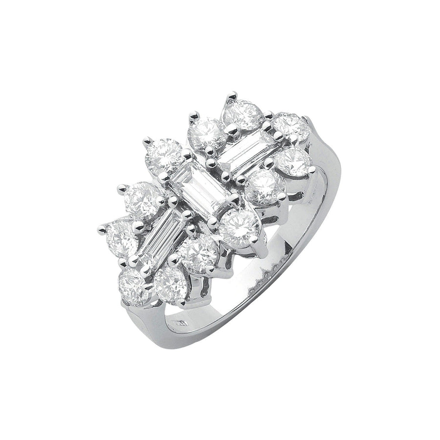 Diamond Fancy Ring 2.00ct H-SI Quality in 18K White Gold - My Jewel World