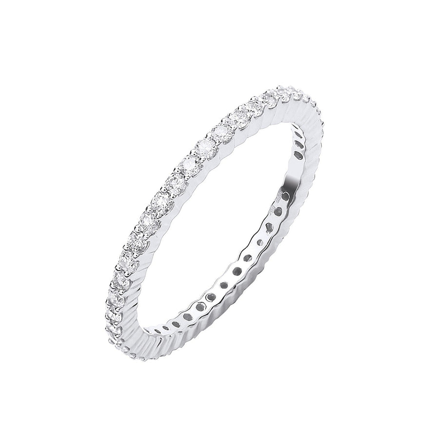 Diamond Full Eternity Ring 0.50ct H-SI Quality in 18K White Gold - My Jewel World
