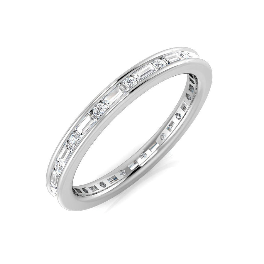 Diamond Full Eternity Ring 2.0mm 0.60ct F-VS Quality in 18k White Gold - My Jewel World