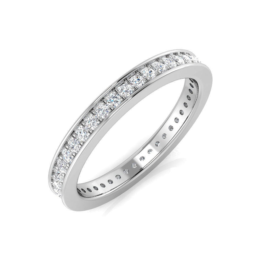 Diamond Full Eternity Ring 2.1mm 0.45ct F-VS Quality in Platinum - My Jewel World