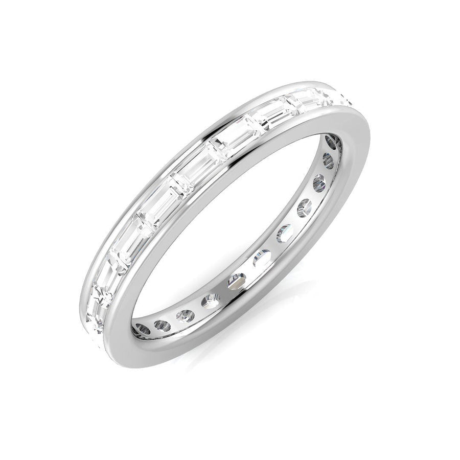 Diamond Full Eternity Ring 2.3mm 1.00ct F-VS Quality in 18k White Gold - My Jewel World