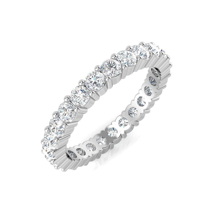 Diamond Full Eternity Ring 2.4mm 1.50ct F-VS Quality in 18k White Gold - My Jewel World