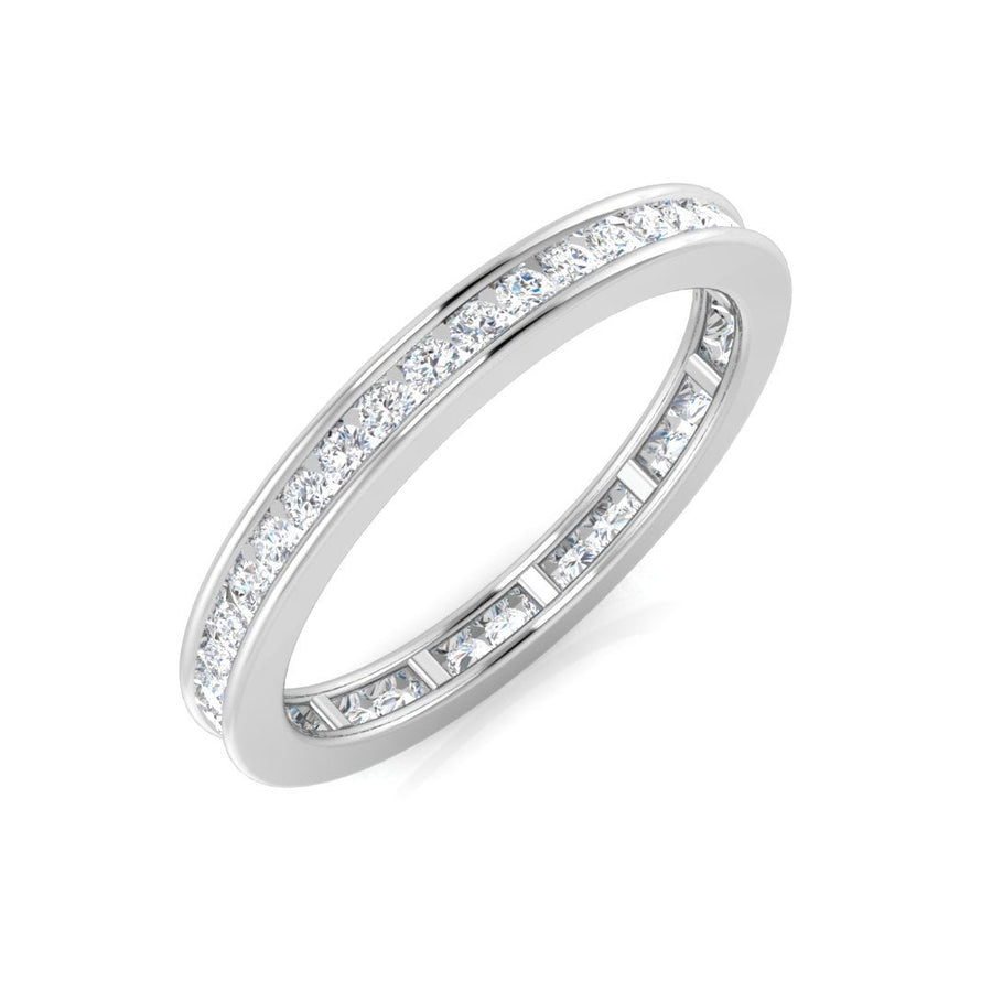 Diamond Full Eternity Ring 2.5mm 0.50ct F-VS Quality in 18k White Gold - My Jewel World