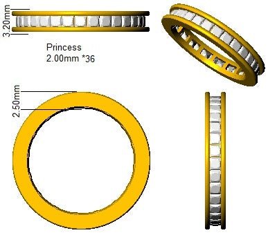 Diamond Full Eternity Ring 2.8mm 1.50ct F-VS Quality in 18k White Gold - My Jewel World
