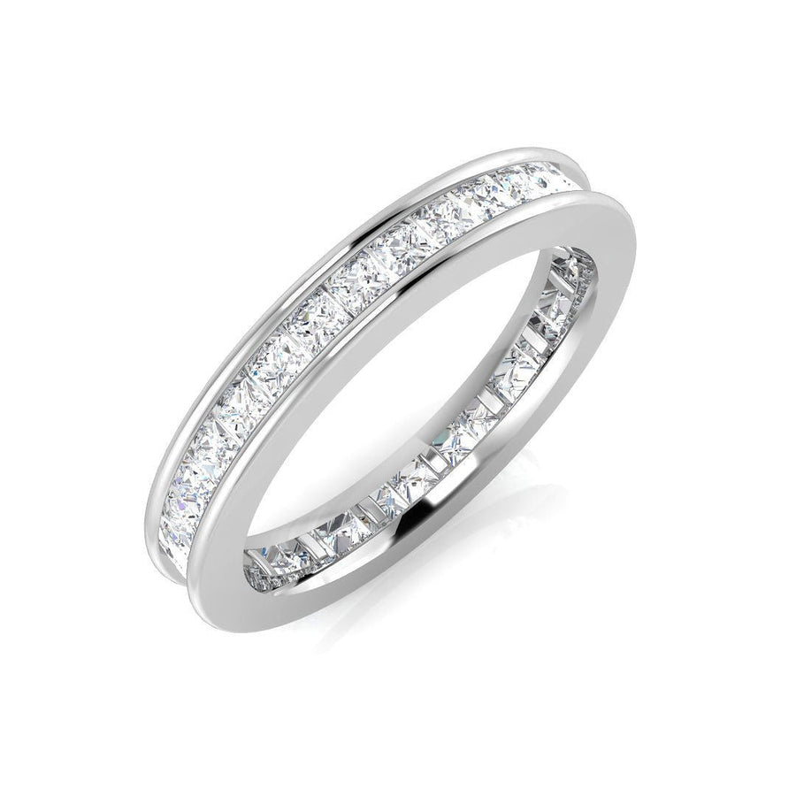 Diamond Full Eternity Ring 2.8mm 1.50ct F-VS Quality in 18k White Gold - My Jewel World