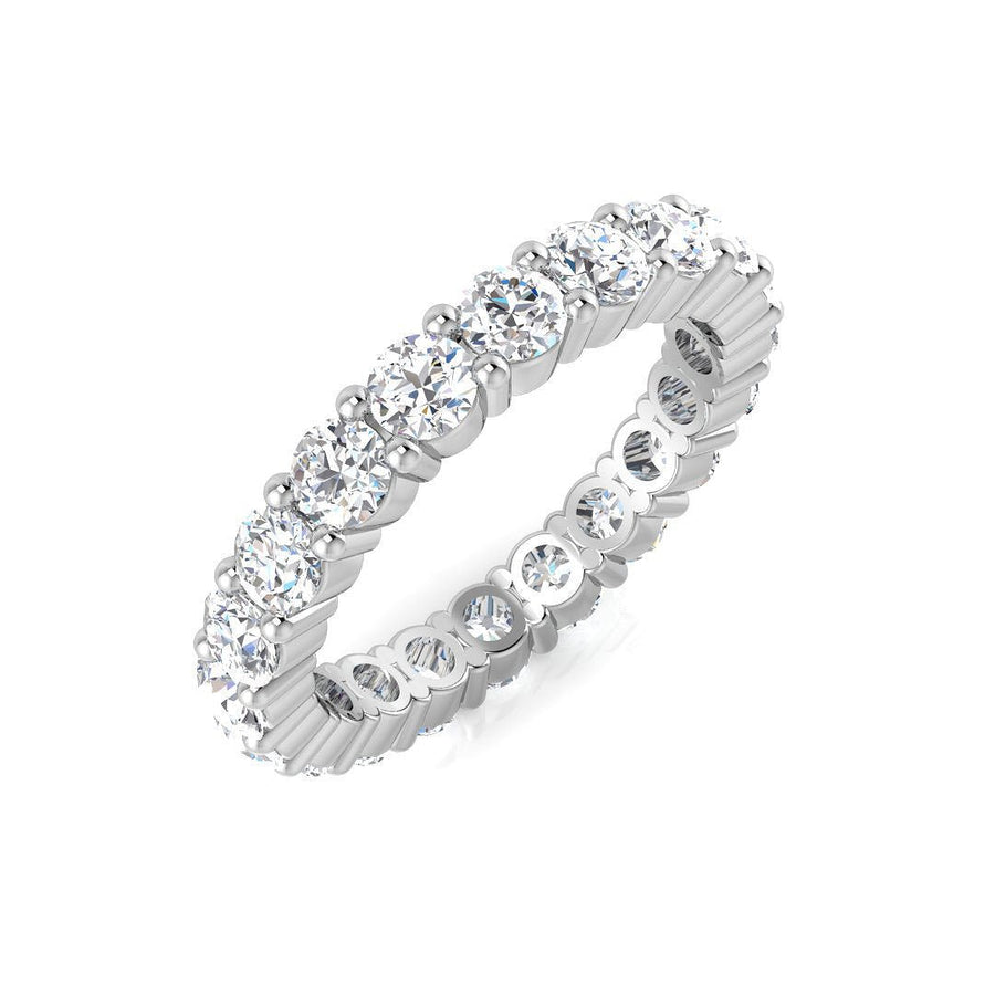 Diamond Full Eternity Ring 2.8mm 2.00ct F-VS Quality in 18k White Gold - My Jewel World