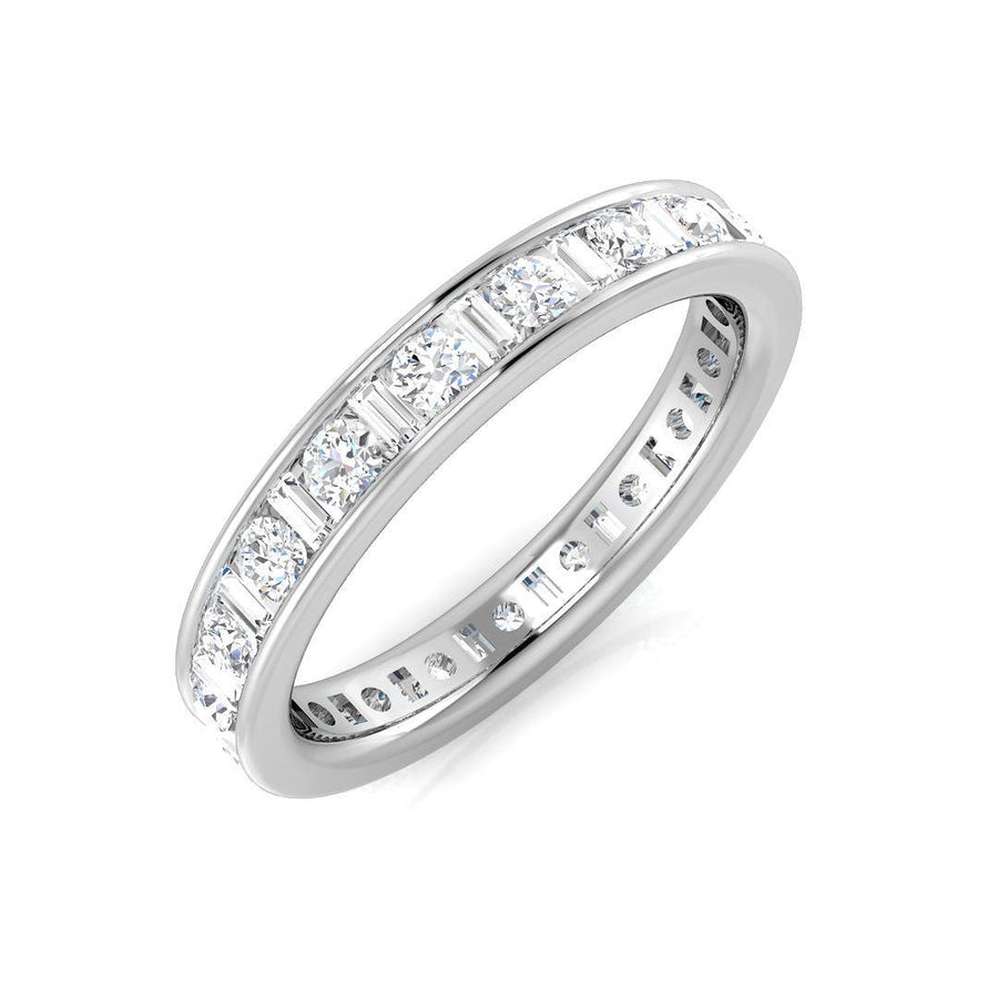 Diamond Full Eternity Ring 3.0mm 1.05ct F-VS Quality in 18k White Gold - My Jewel World