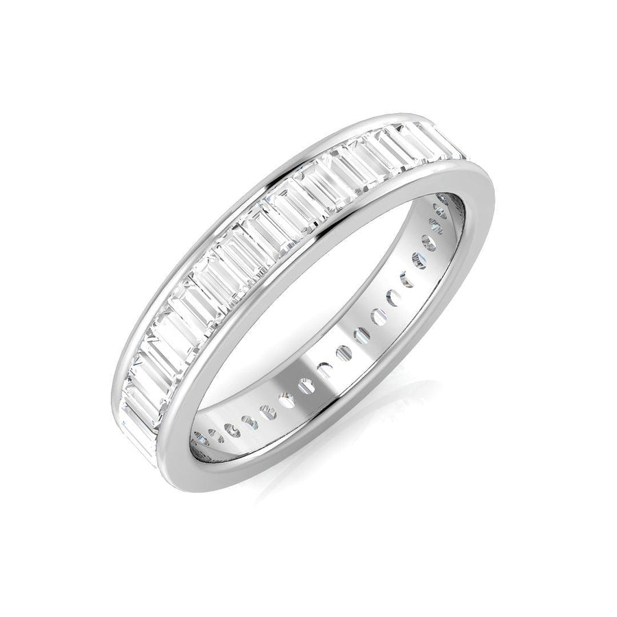 Diamond Full Eternity Ring 3.4mm 1.15ct F-VS Quality in 18k White Gold - My Jewel World