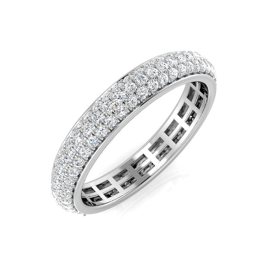 Diamond Full Eternity Ring 3.5mm 1.00ct F-VS Quality in 18k White Gold - My Jewel World