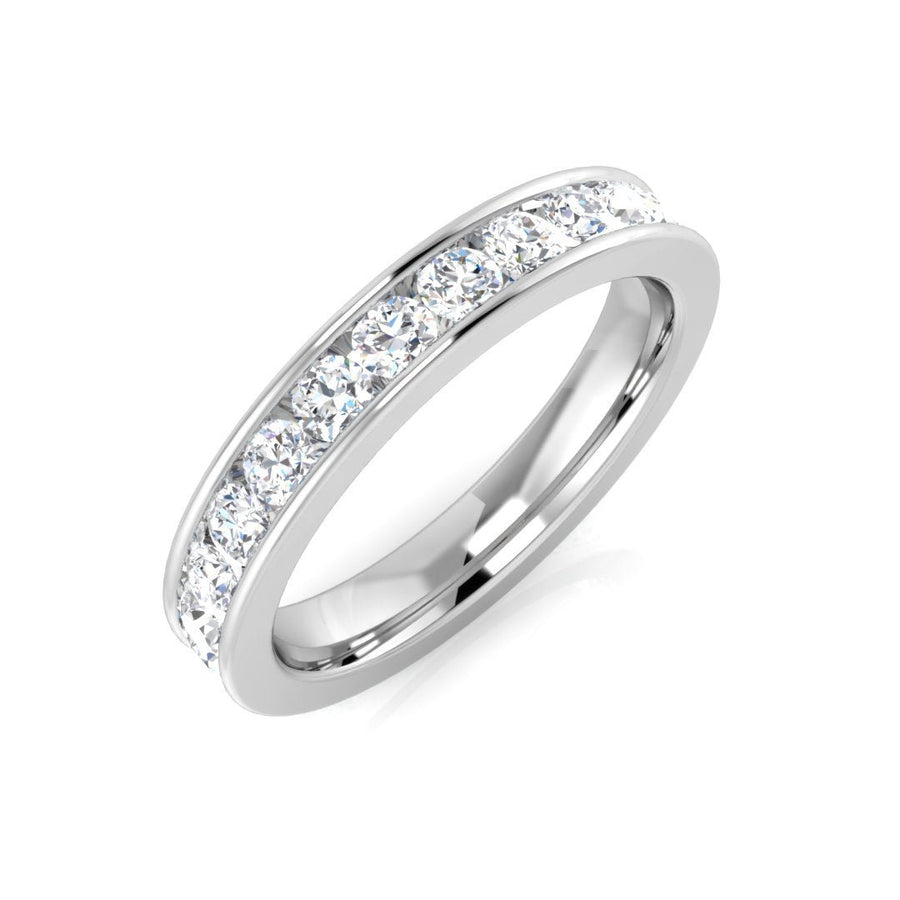 Diamond Full Eternity Ring 3.5mm 1.50ct F-VS Quality in 18k White Gold - My Jewel World