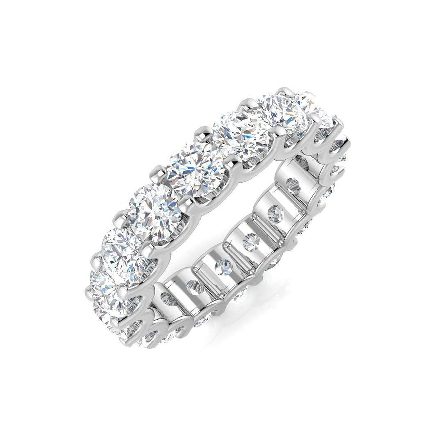 Diamond Full Eternity Ring 3.6mm 3.30ct F-VS Quality in 18k White Gold - My Jewel World