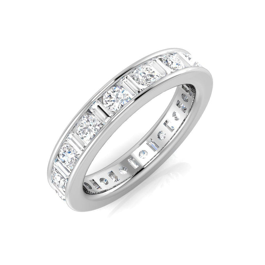 Diamond Full Eternity Ring 3.9mm 2.00ct F-VS Quality in 18k White Gold - My Jewel World