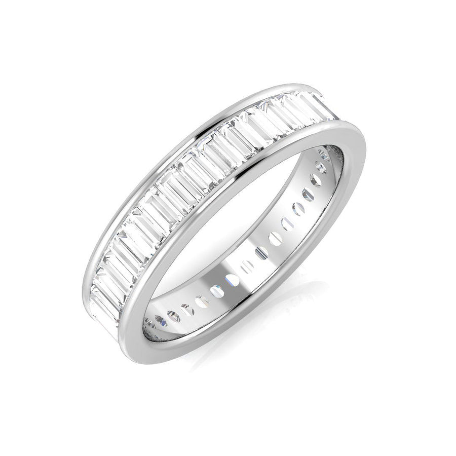 Diamond Full Eternity Ring 4.0mm 1.50ct F-VS Quality in 18k White Gold - My Jewel World