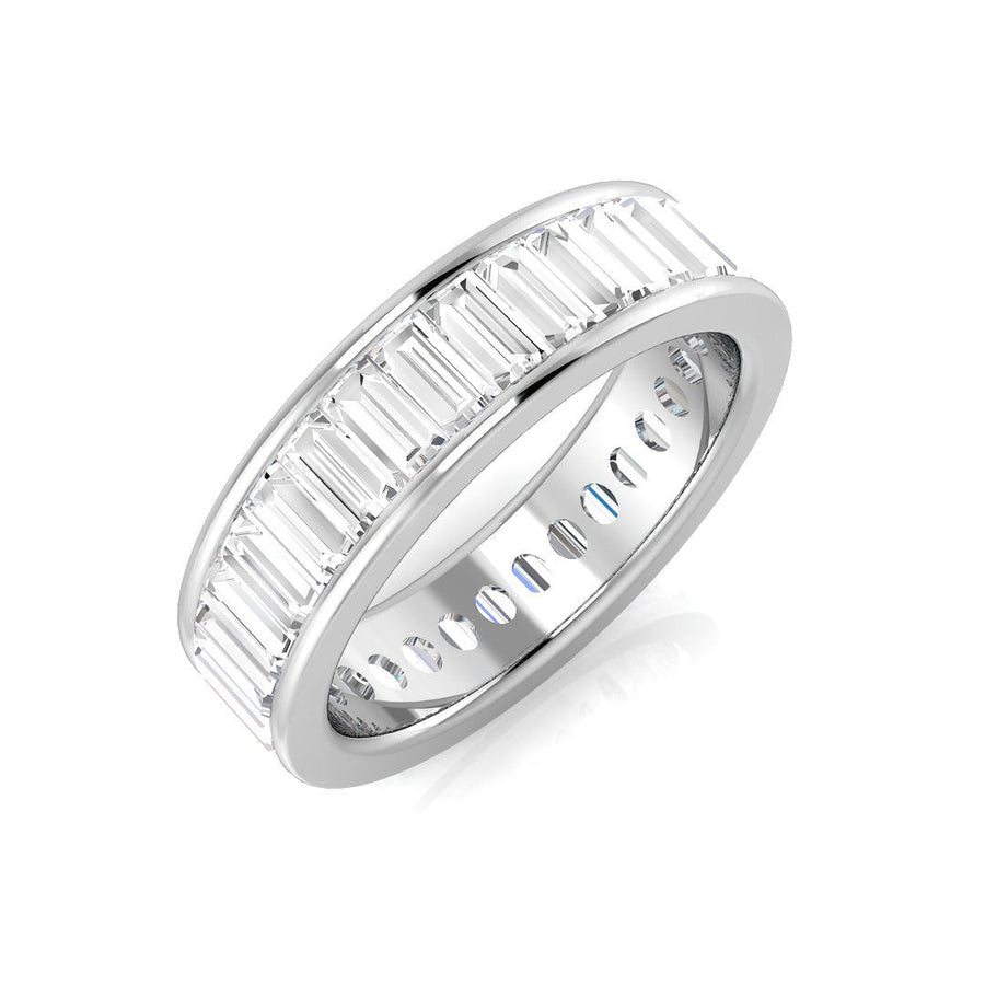 Diamond Full Eternity Ring 4.6mm 1.75ct F-VS Quality in 18k White Gold - My Jewel World