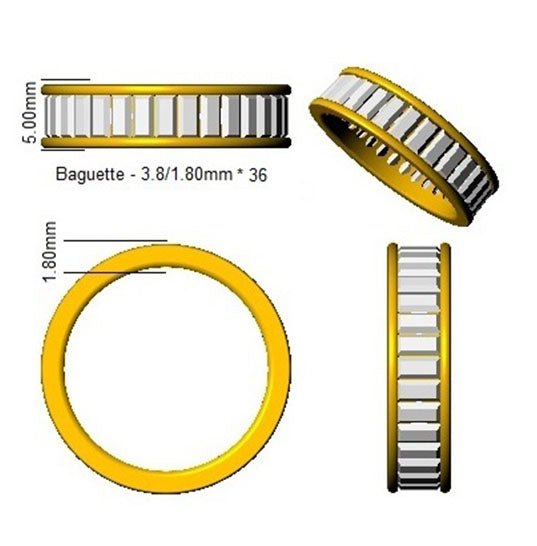 Diamond Full Eternity Ring 4.6mm 1.75ct F-VS Quality in 18k White Gold - My Jewel World