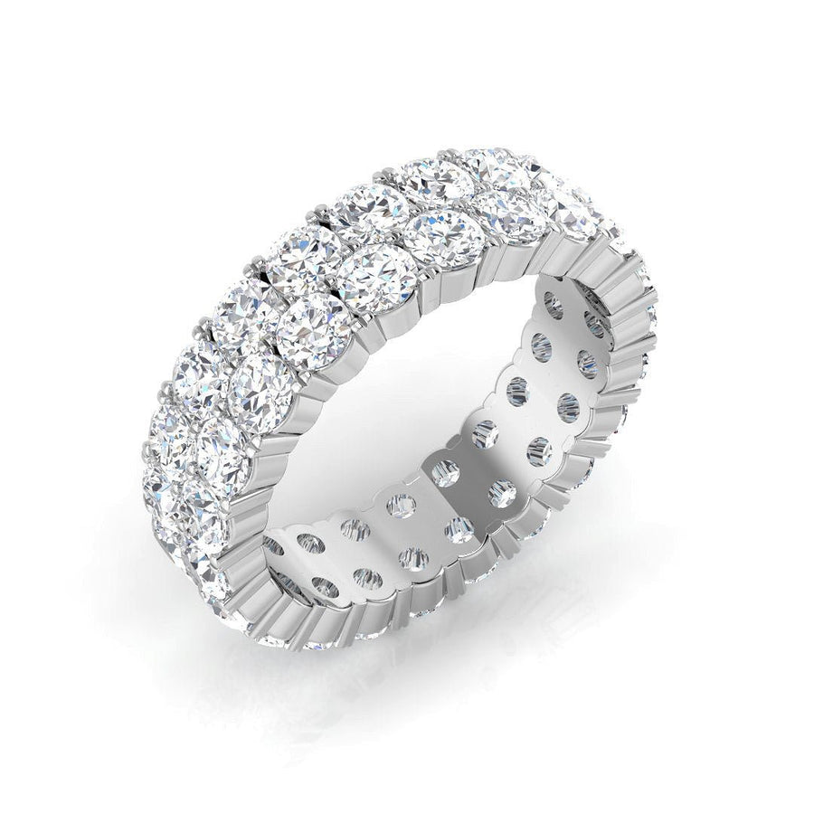 Diamond Full Eternity Ring 5.4mm 4.00ct F-VS Quality in 18k White Gold - My Jewel World