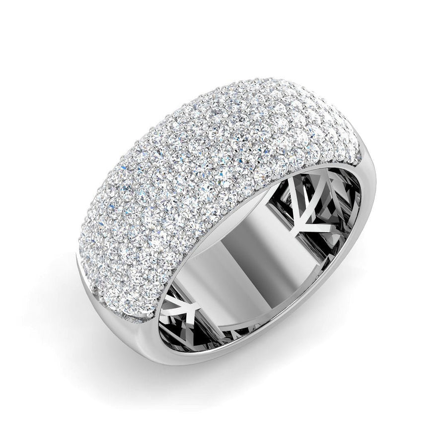 Diamond Pave Eternity Ring 6.0mm 1.00ct F-VS Quality in Platinum - My Jewel World