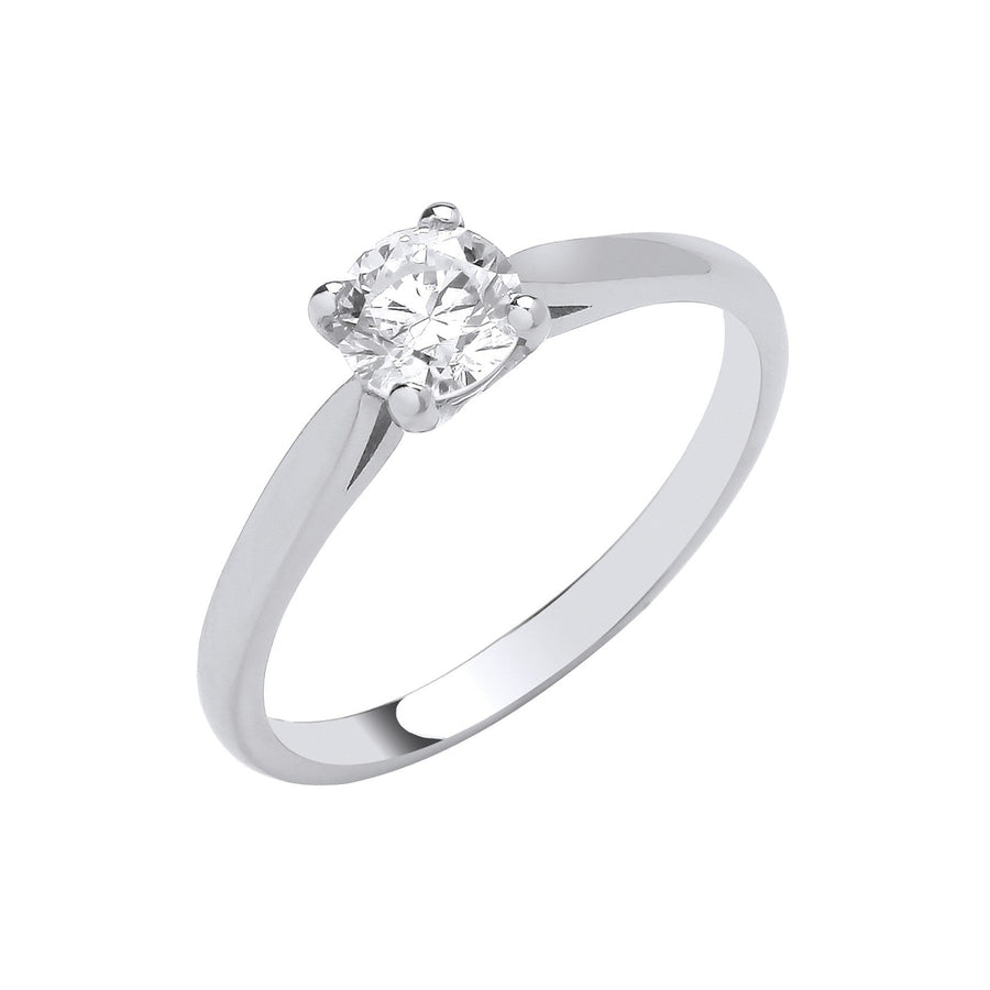 Diamond Solitaire Engagement Ring 0.50ct H-SI Quality in Platinum - My Jewel World