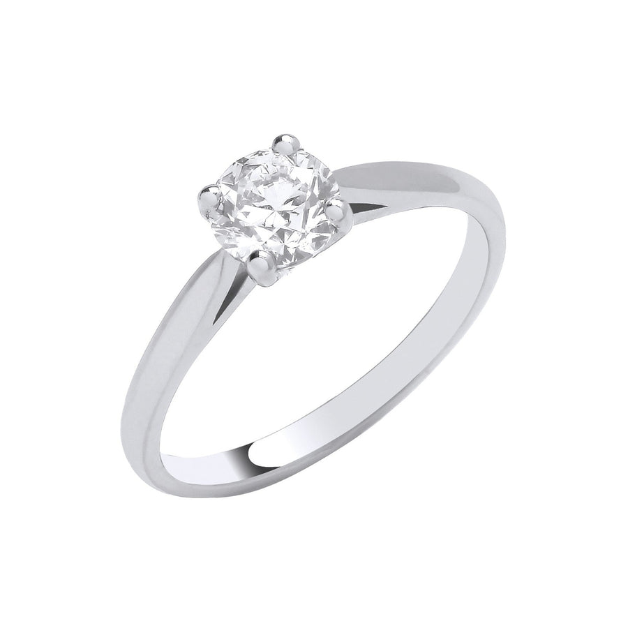 Diamond Solitaire Engagement Ring 0.70ct H-SI Quality in Platinum - My Jewel World