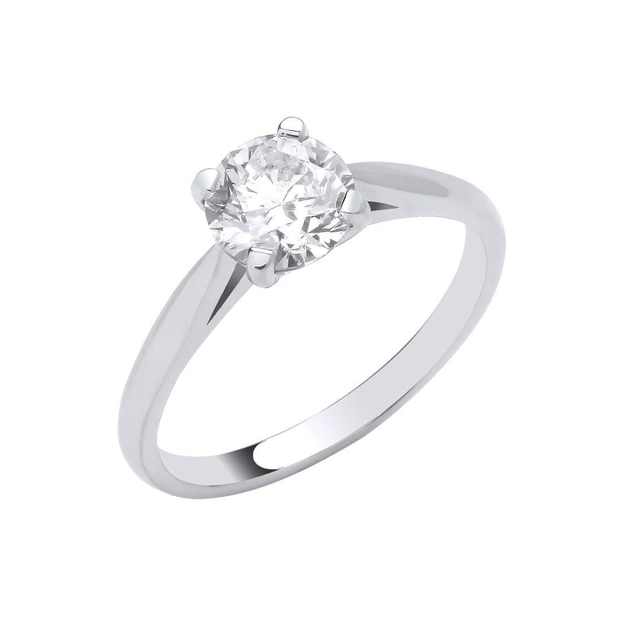 Diamond Solitaire Engagement Ring 1.00ct H-SI Quality in Platinum - My Jewel World