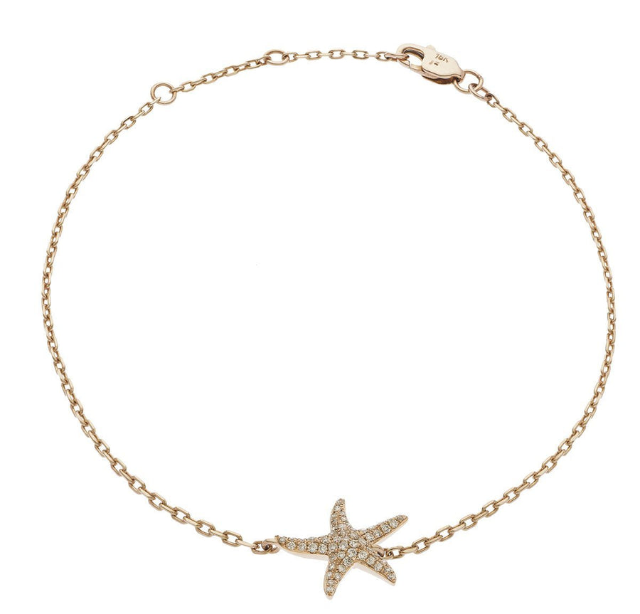 Diamond Starfish Bracelet 0.25ct F VS Quality in 18k Rose Gold - My Jewel World