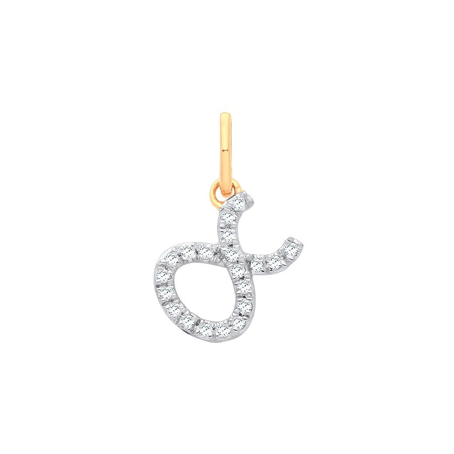 Diamond Taurus Zodiac Pendant Necklace 0.10ct H-SI in 9K Yellow Gold - My Jewel World