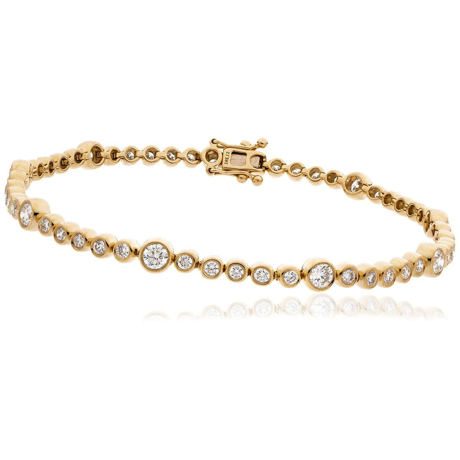 Diamond Tennis Bracelet 1.50ct F VS Quality in 18k Rose Gold - My Jewel World