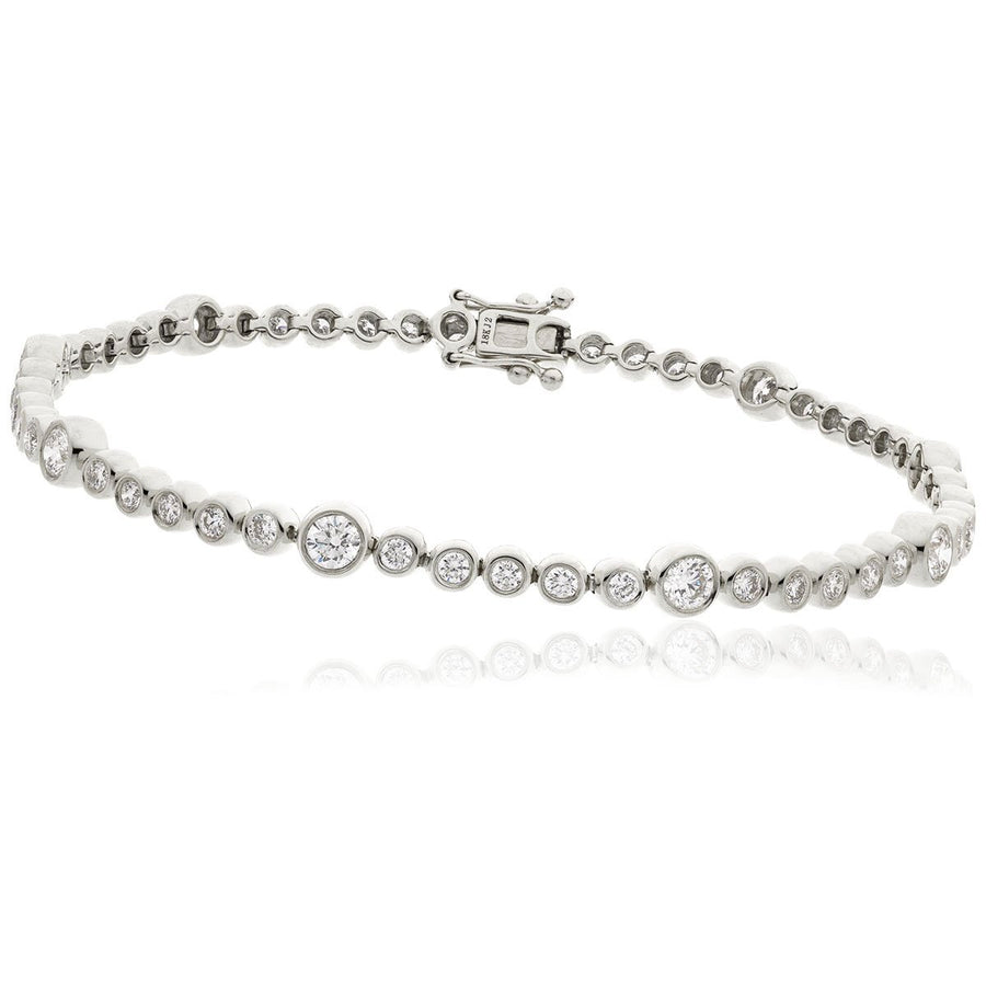 Diamond Tennis Bracelet 1.50ct F VS Quality in 18k White Gold - My Jewel World