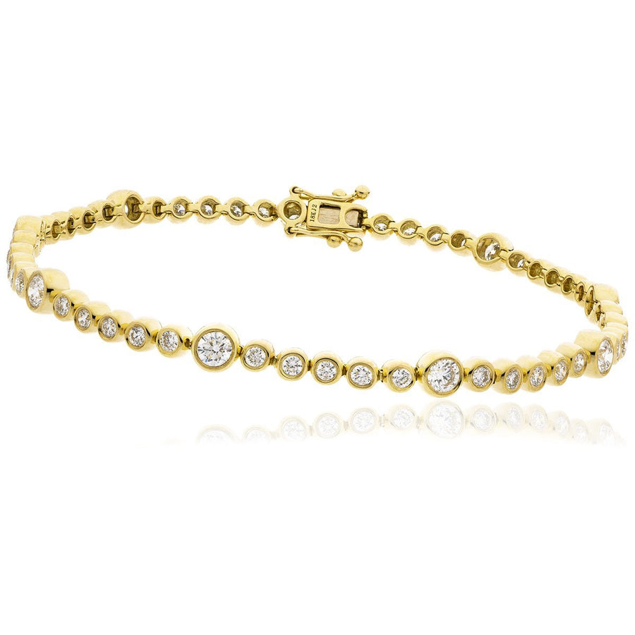 Diamond Tennis Bracelet 1.50ct F VS Quality in 18k Yellow Gold - My Jewel World