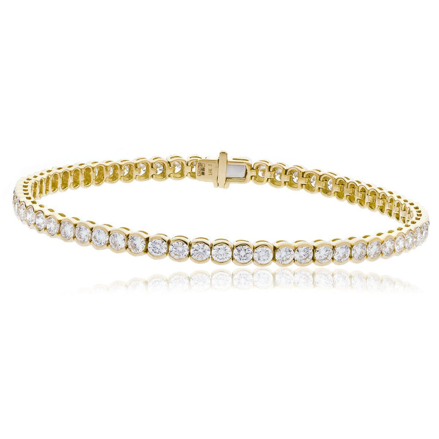 Diamond Tennis Bracelet 3.30ct F VS Quality in 18k Yellow Gold - My Jewel World