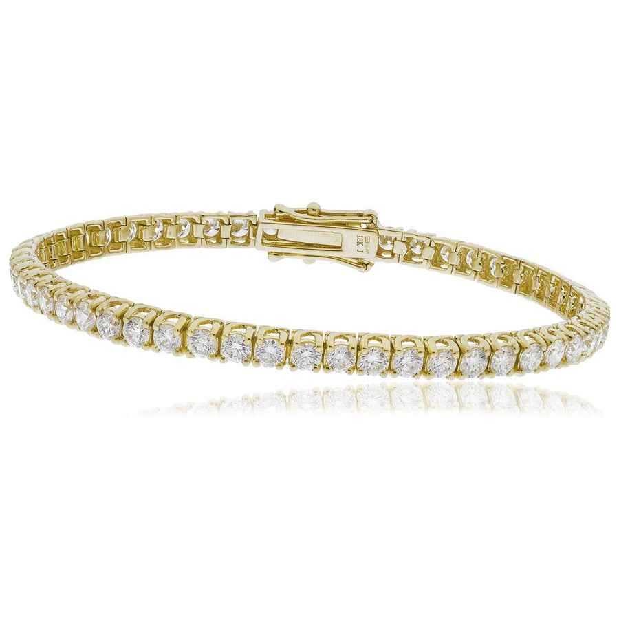 Diamond Tennis Bracelet 5.00ct F VS Quality in 18k Yellow Gold - My Jewel World