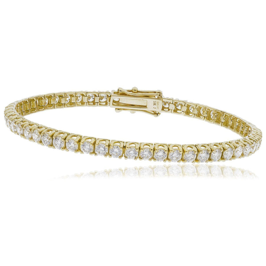 Diamond Tennis Bracelet 6.60ct G SI Quality in 18k Yellow Gold - My Jewel World