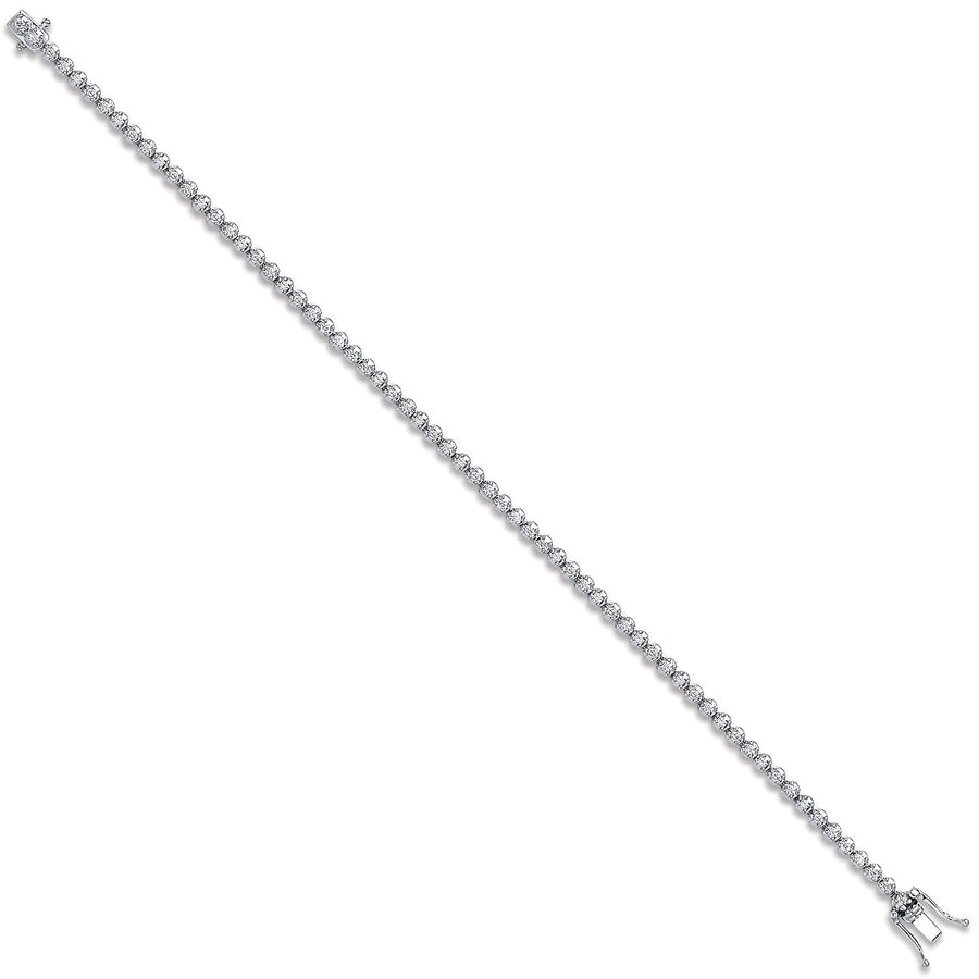 Diamond Tennis Bracelet 7.5 Inch 1.00ct H-SI Quality in 18K White Gold - My Jewel World