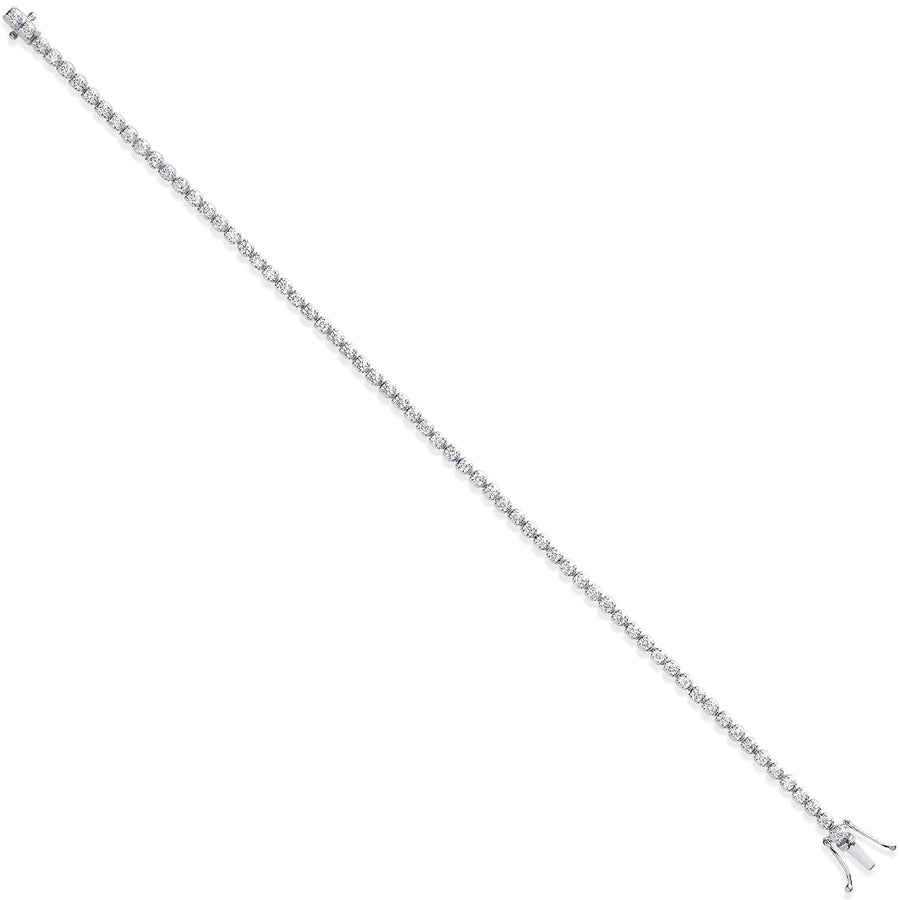 Diamond Tennis Bracelet 7.5 Inch 1.60ct H-SI Quality in 18K White Gold - My Jewel World