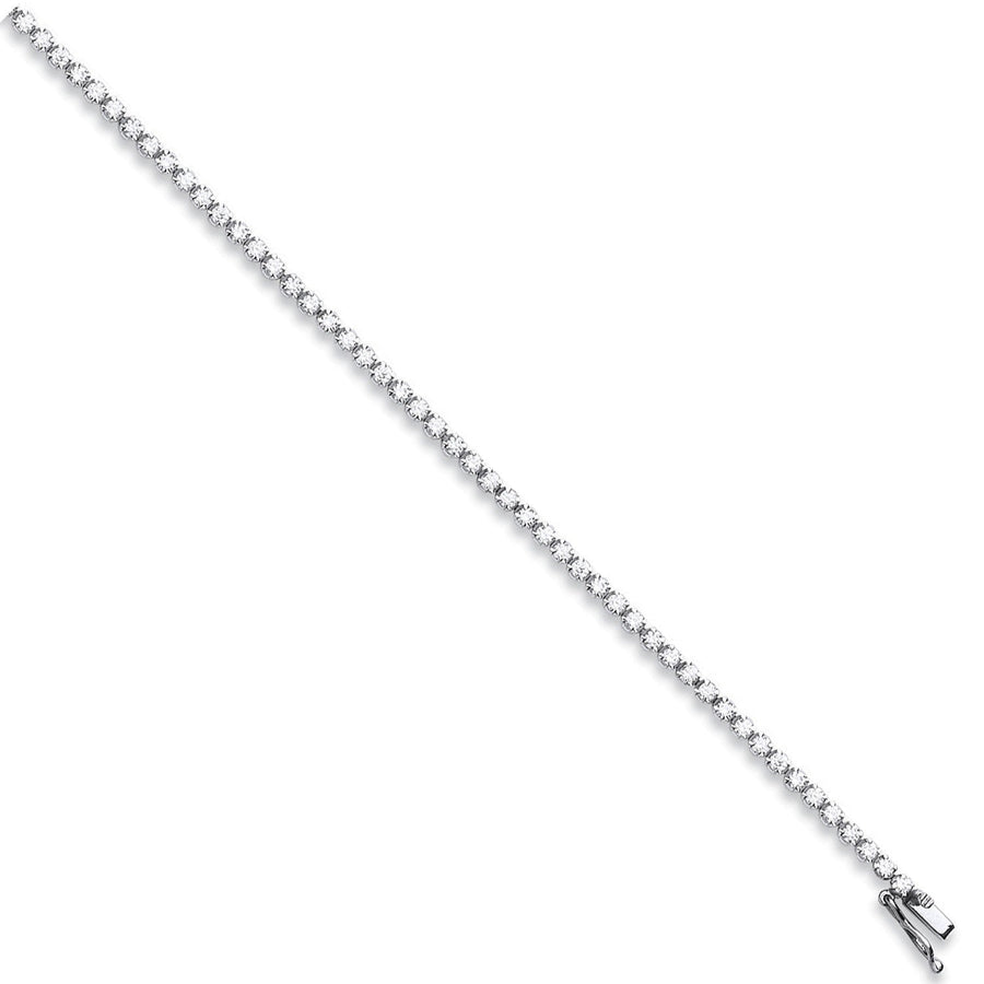 Diamond Tennis Bracelet 7.5 Inch 3.00ct H-SI Quality in 18K White Gold - My Jewel World