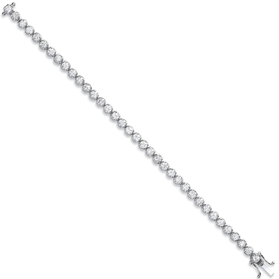 Diamond Tennis Bracelet 7.5 Inch 5.00ct H-SI Quality in 18K White Gold - My Jewel World