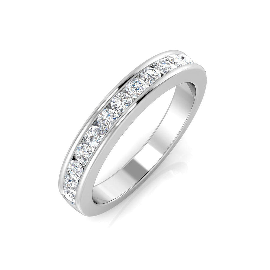 Eternity Diamond 13 Stone Ring 0.40ct F-VS Quality in 18k White Gold - My Jewel World