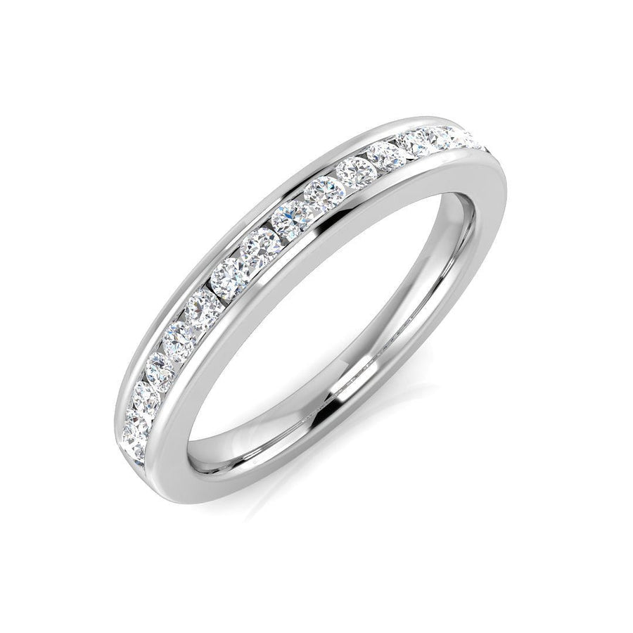 Eternity Diamond 16 Stone Ring 0.27ct F-VS Quality in 18k White Gold - My Jewel World